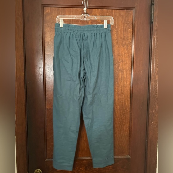 Peach Love Flax Cotton Teal Pull On Pants Size S - Picture 3 of 6